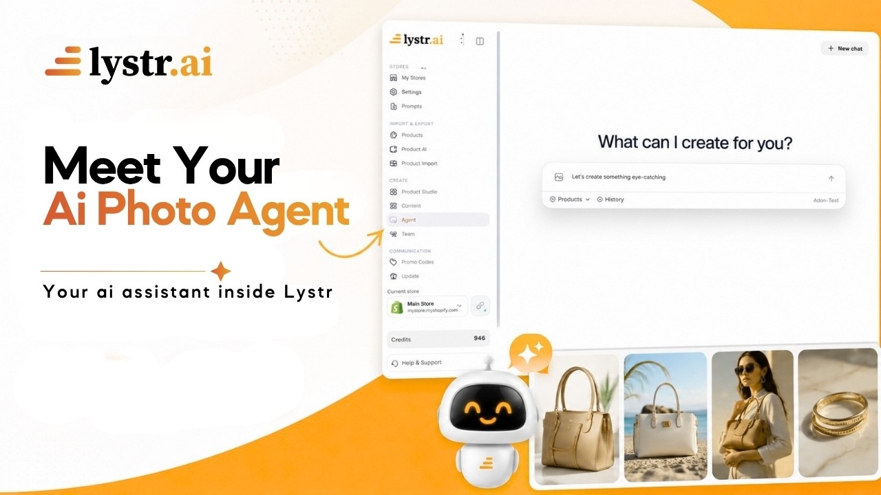 Lystr.ai Agent Feature: Generate New Product Photos Instantly 🤖
