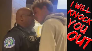 Rent-a-Cop gets his BUTT handed to him for trying to Intimidate the Wrong man at McDonalds!!!