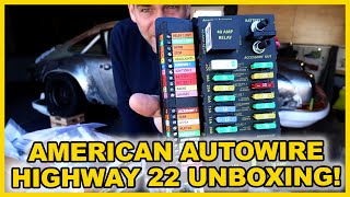 unboxing american autowire highway 22 to rewire my vintage porsche 911