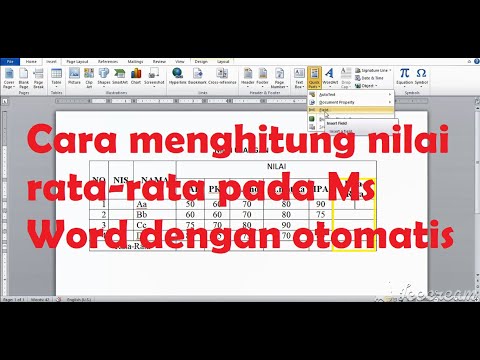 Cara Menghitung Rata Rata Secara Otomatis Pada Ms Word