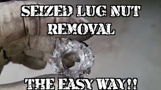 Seized lug nut removal the easy way !! Its not seized on the threads !!