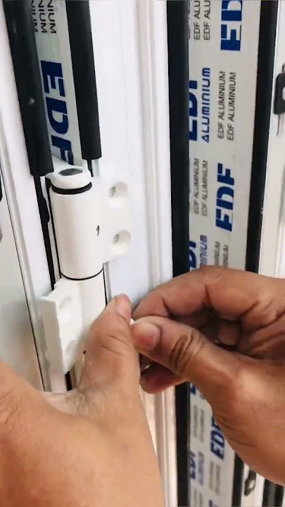 Door wheel and hinges adjust #doorhinge #aluminiunhinge #foldinghinge #foldinwheels