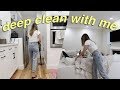 DEEP CLEAN my new house with me!!! *it wasn't cute*
