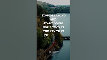 Stop dreaming - Motivational Video - AI GURU