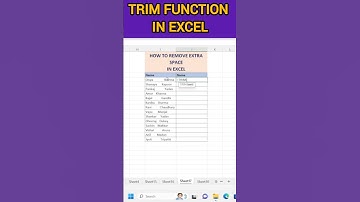 Trim Function In Excel #shorts #short #shortvideo #shortsvideo #youtubeshorts #viral #ytshorts #yt