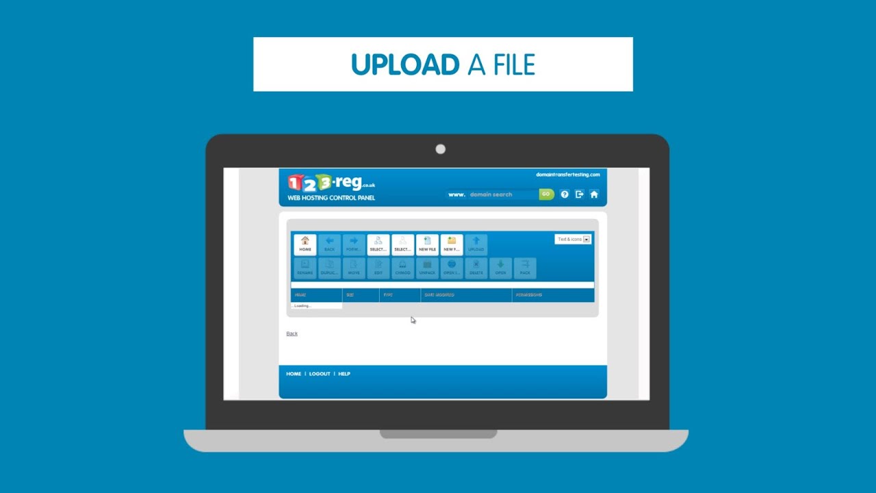 How to upload a file to a Web Hosting package | 123-reg Support