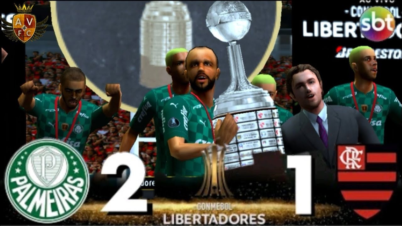 PALMEIRAS 2 X 1 FLAMENGO | FINAL DA LIBERTADORES | RECRIADA NO PES 2021 DE PPSSPP REALIDADE VIRTUAL