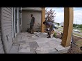 Travertine Install Over Concrete | Travertine Install Timelapse