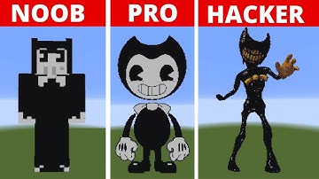 Pixel Art NOOB VS PRO VS HACKER Bendy in Minecraft