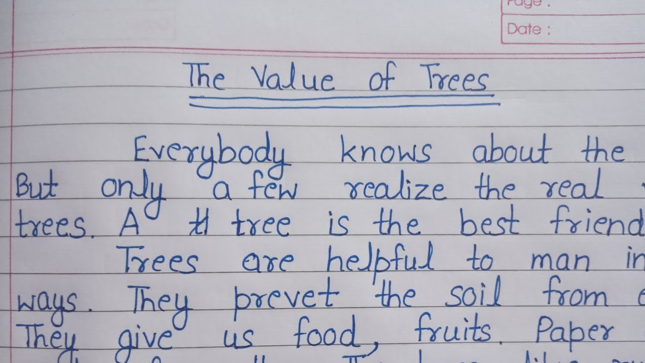 essay on value of trees