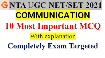 UGC NET Paper 1 | Most Important MCQ of Communication | For upcoming NET Exam 2021