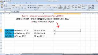 Cara merubah format tanggal menjadi text di excel 2007 low