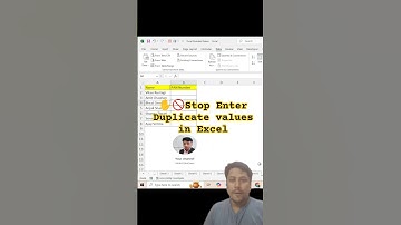 ✋ 🚫Stop Duplicate Entries in #Excel | Custom Data Validation Trick | Excel Tips & Tricks #shorts