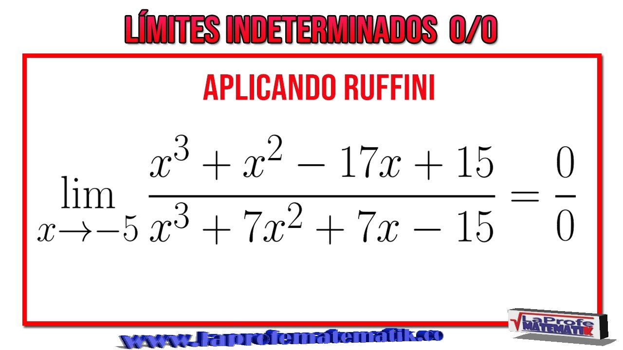 L mites Indeterminados 0 0 Aplicando Ruffini YouTube simplificaci-n-de-l-mites-indeterminados-mediante-factorizaci-n-youtube