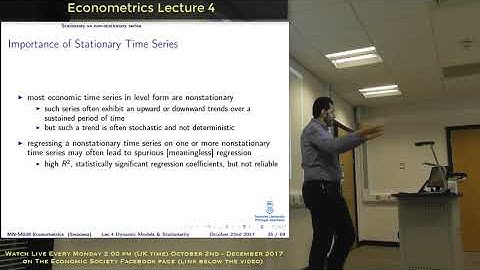 Dynamic Models and Stationarity in time-series data. #Econometrics
