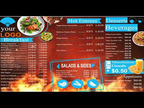 restaurant digital signage template