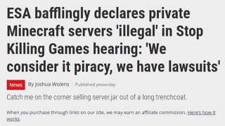 The Esa Declares Private Servers To Be Illegal And An Act Of Piracy