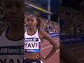 Yavi takes the victory at the FIRST-EVER women's 1-mile steeplechase 🔥 #DiamondLeague 💎