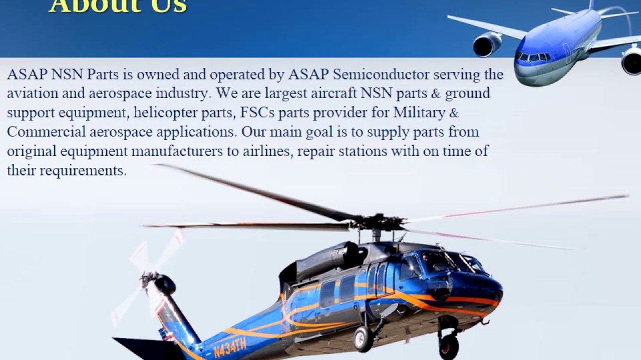 ASAP NSN Parts - Advanced Aircraft NSN Parts Supplier