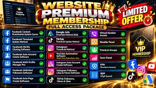 🔥 Website Premium Membership 2026 | Facebook, TikTok, Instagram, YouTube Tools & Software screenshot 1