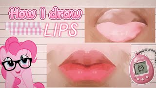 How to draw lips🎀 |speedpaint-tutorial| tutorial on rendering first video🎀✨
