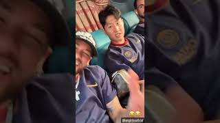 네이마르 스토리에 강인이🤣🤍 #이강인 #leekangin #psg #파리생제르망 #네이마르 #shorts