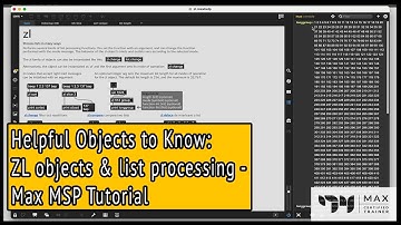 ZL objects & list processing -  Helpful Objects to Know - Max MSP Tutorial