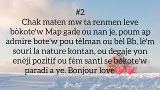 4 bèl sms d'amour pour Di mennaj ou bonjour 🥰 4 bèl sms d'amour pour Di mennaj ou bonjour 🥰