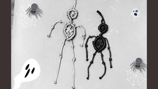 DIY Macrame Skeleton Ornament : Simple&Fast Halloween Craft🎃👻