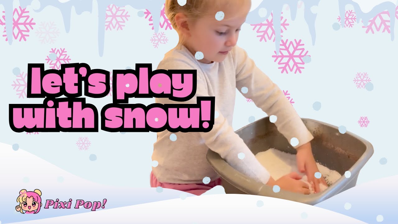 Playing with Magic Snow! Making Fun Shapes | Pixi Pop