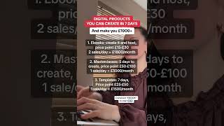 3 digital products you can create in 7 days