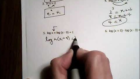 College Algebra  5.5(b)  Video  Solve Logrithmic Equations