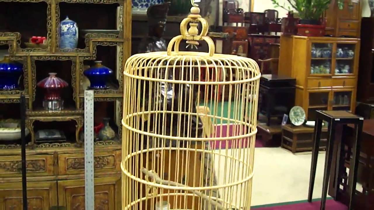 Oriental Chinese Bamboo Hand-made Birdcage s2180m