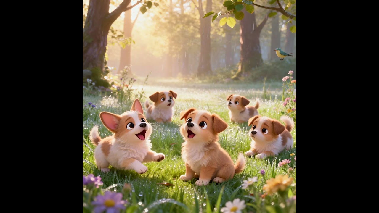 Peaceful Paws – Relaxing Music with some Cute puppies