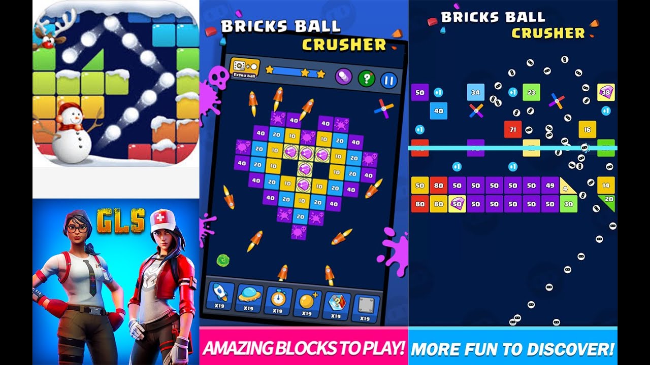 Bricks Ball Crusher Game UI Best Android Balls Shoot Game Play For