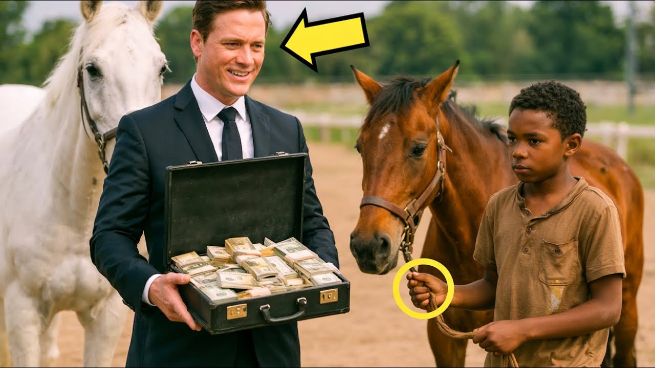 8 MILHÕES SE VENCER MEU MELHOR CAVALO… DISSE O MILIONÁRIO  AO MENINO HUMILDE MAS ELE SURPREENDEU