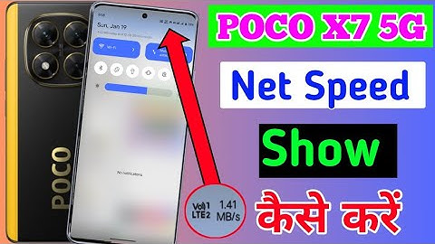 Poco x7 5g me net speed kaise show kare/how to network speed in poco x7 5g mobile me