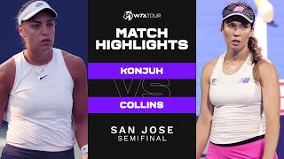 Ana Konjuh Vs. Danielle Collins 2021 San Jose Semifinal Wta Match Highlights