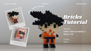How to Build Son Goku Dragon Ball Building Blocks DMXC Bricks Make a Wise Life H-17 | 155 Pieces screenshot 2