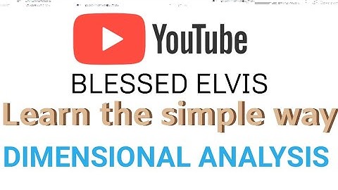 Dimensional analysis