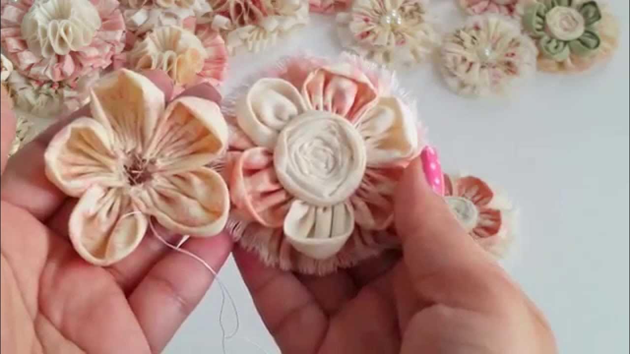 DIY How to Kanzashi flower YouTube