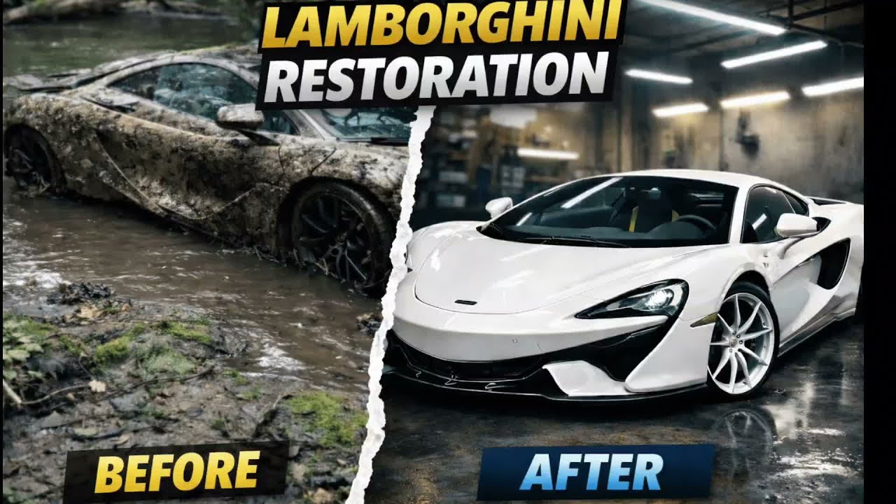 ASMR 4K Lamborghini Restoration | From River Wreck to Supercar