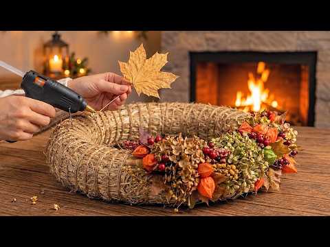 ✨Turned Leaves and Dried Grasses Into Something Unique! Incredible Fall Result & Cozy Atmosphere