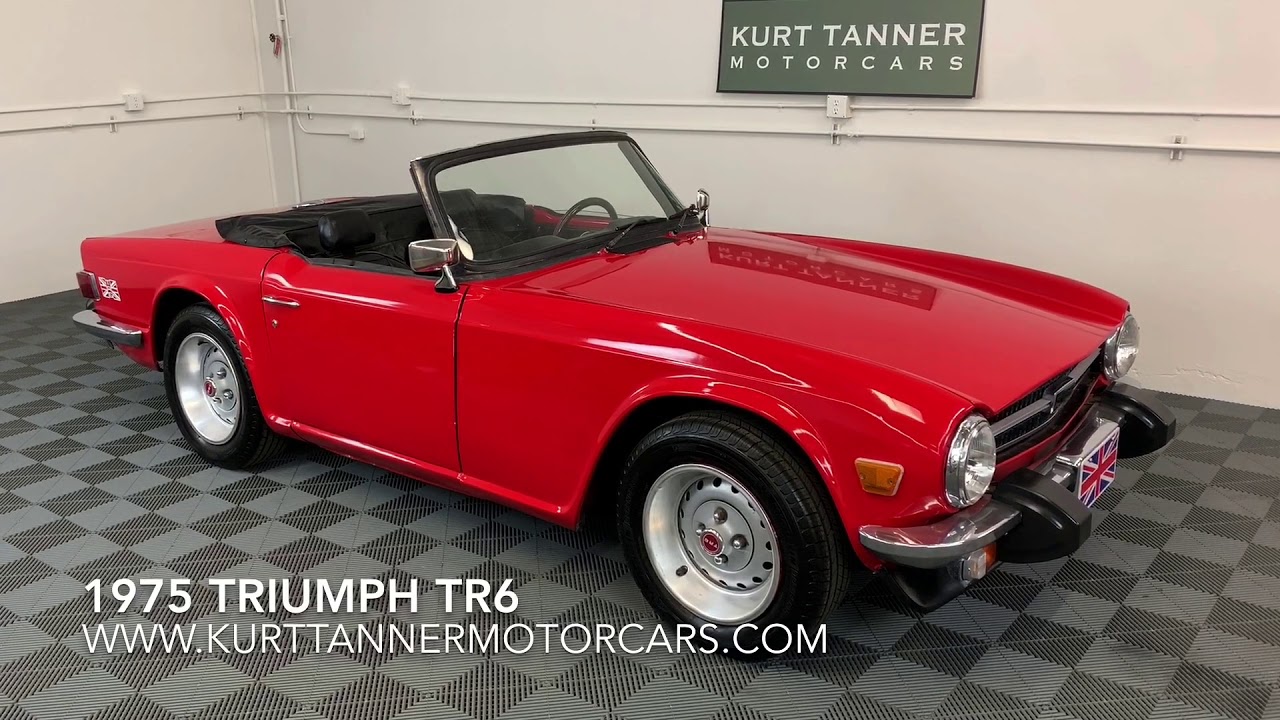Kritisk Oh jug 1975 TRIUMPH TR-6 CONVERTIBLE. PIMENTO RED WITH BLACK TRIM. 4-SPEED WITH  OVERDRIVE GEARBOX. - YouTube