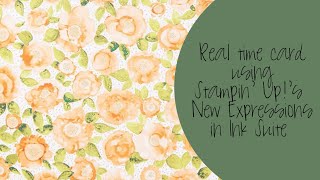 A 5x7 card using Stampin' Up!'s Artistically Inked Bundle and Expressions in Ink DSp
