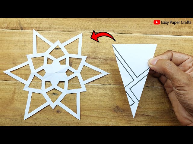 Paper MINI SNOWFLAKE tutorial - Paper SNOWFLAKES - DIY 