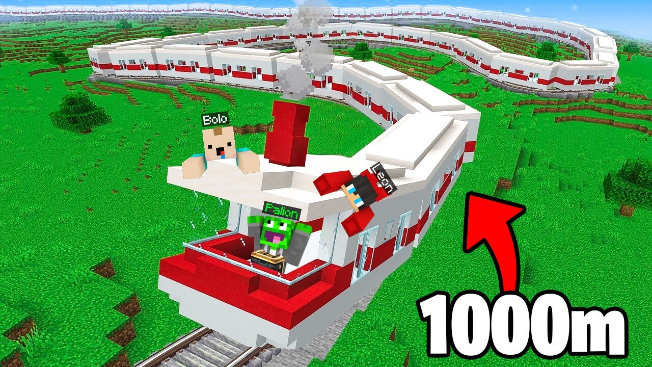 ZBUDOWAŁEM NAJDŁUŻSZY DZIAŁAJĄCY POCIĄG w Minecraft! (999M)