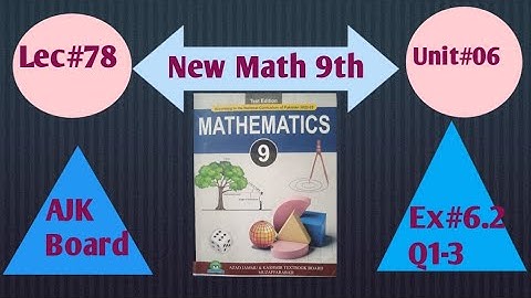 "Class 9th Math AJK Board Unit 6 Ex 6.2 Q1-3 2025: Finding Trigonometric Ratios & Values of Angles