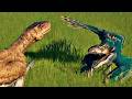 Pyroraptor Vs Atrociraptor #jurassicpark dinosaurs #asmr fighting