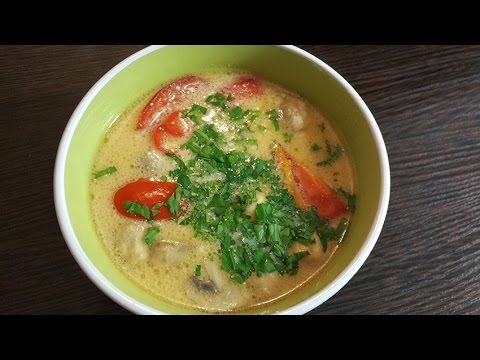 Как приготовить куриный суп с кокосом, имбирем и кальганом на Тайском